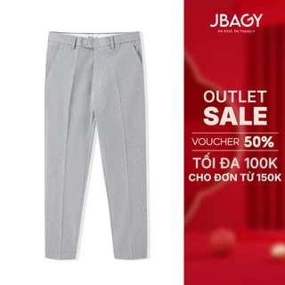 Outlet| Quần Tây Âu Nam Slimfit ghi sáng vải Cotton 2 chiều cao cấp thương hiệu JBAGY