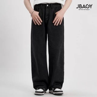 Quần jean nam ống rộng JBAGY dáng suông cạp chun - JJ0107
