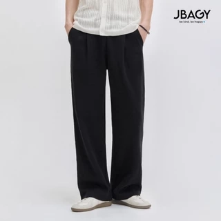 Quần ống rộng cạp chun JBAGY cho nam nữ, ống rộng, màu đen chất thun co giãn dầy dặn đứng form JD0109