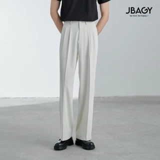 Quần tây nam ống rộng xếp ly suông đứng, cạp cao hách dáng chất vải lụa chống nhăn JBAGY - JD0108