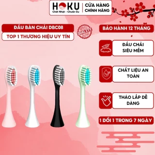 Đầu bàn chải điện đánh răng HOKU SONIC X-5 đầu tròn chống thấm lông lụa Dupont mềm mại DBC08