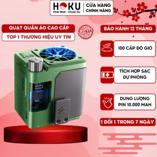 Quạt Tích Điện Đeo Thắt Lưng HOKU Nhỏ Gọn Tiện Lợi, Tích Hợp Làm Sạc Dự Phòng Pin 10000mAh