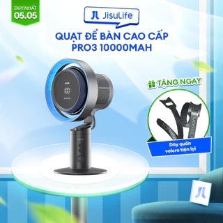 Quạt để bàn cao cấp Jisulife Pro3 | Pin 10000mAh | Sử dụng tới 9 giờ | Màn hình LED hiển thị năng lượng gió |BH 12 tháng