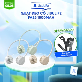 Quạt Tích Điện Đeo Cổ JISULIFE FA25 1800mAh | 4 Cấp độ Gió | Uốn Dẻo Linh Hoạt | Sử dụng Tới 12H - Bảo Hành 12 Tháng