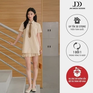 Set đồ Áo sơ mi cổ đức dáng suông túi ốp 2S12.2503K, Chân váy poplin xếp ly 4S12.2503K, set sơ mi chân váy xếp ly JM