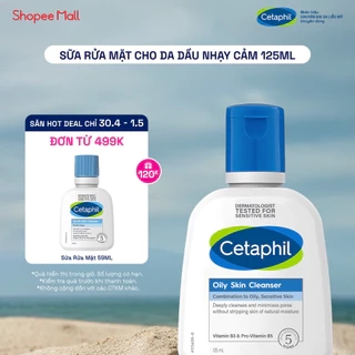 Sữa rửa mặt dịu lành cho da dầu nhạy cảm CETAPHIL OILY SKIN CLEANSER 500ML
