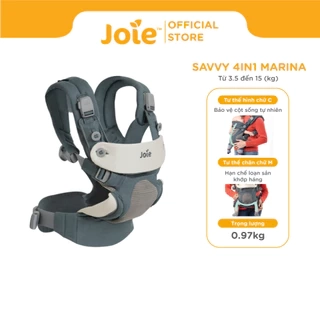 Địu em bé Joie Savvy 4 tư thế chuẩn | Địu cho bé sơ sinh đến 15kg vải cotton cao cấp dễ dàng sử dụng
