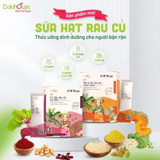 Bột sữa hạt dinh dưỡng từ rau củ hữu cơ Dalahouse 200gr bí đỏ, hạt sen, hạnh nhân và củ dền đậu đỏ hạt điều