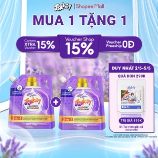 [MUA 1 TẶNG 1] Nước Giặt Joykity Hương Lavender túi 2L Dịu Nhẹ An Toàn Cho Da Lưu Hương 24 Tiếng