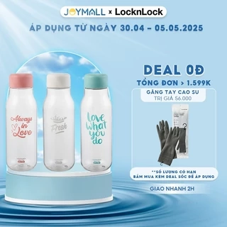 Bình Đựng Nước Hoa Quả Detox LocknLock Milky 500ml HAP654, Hàng chính hãng, nhựa PET, gọn nhẹ, không chứa BPA - JoyMall