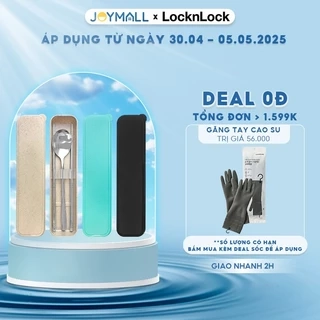 Bộ muỗng đũa inox JoyMall kèm hộp đựng lúa mạch, dùng mang đi cá nhân, văn phòng du lịch