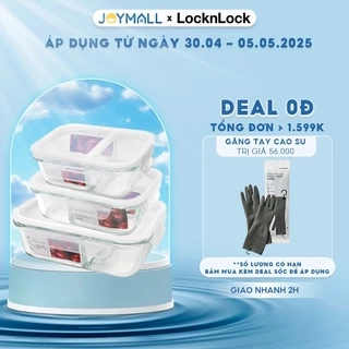 Hộp thủy tinh chia ngăn LocknLock BLANC LLG120 nhiều size - Hàng chính hãng, chịu nhiệt cao -JoyMall