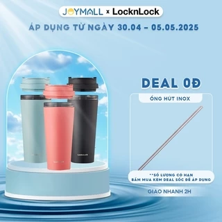 Ly giữ nhiệt LocknLock 540ml LHC4279 - Hàng chính hãng có 2 nắp tiện lợi, đế silicone - JoyMall