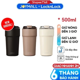 Ly giữ nhiệt LocknLock LHC4357 500ml Metro Cafe Tumbler, Hàng chính hãng, thép phủ sứ - JoyMall