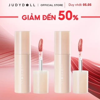 JUDYDOLL Combo 2 Son Bóng Mờ Che Phủ Rãnh Môi Không Lem Dưỡng Ẩm Lâu Trôi Màu Sắc Tự Nhiên Dễ Sử Dụng