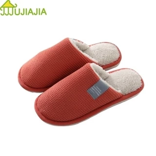 Dép JUJIAJIA vải lông cừu dày giữ ấm co giãn chống trượt an toàn tiện dụng