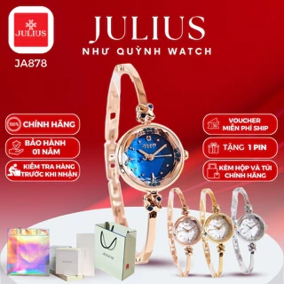Đồng hồ nữ Ja-878 Julius Hàn Quốc chính hãng Mặt size 2,3cm dây thép (4 màu)