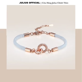 Vòng tay Julius thời trang Double Ring Unisex JB + túi vải | Julius Official