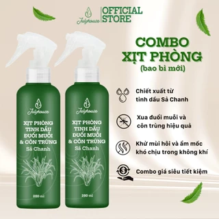 Combo 2 bình xịt phòng tinh dầu Sả Chanh 280ml/chai JULYHOUSE khử mùi thơm phòng cấp tốc