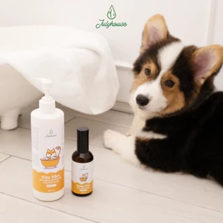 Combo Sữa tắm cho chó mèo 150ml/500ml và Xịt thơm dưỡng lông bodymist cho chó mèo 100ml Julyhouse