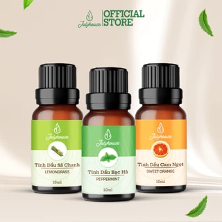 Tinh dầu thiên nhiên JULYHOUSE 10ml chiết xuất từ Sả Chanh, Bạc Hà, Cam Ngọt, Sả Dịu, Sả Java, Quế khử mùi