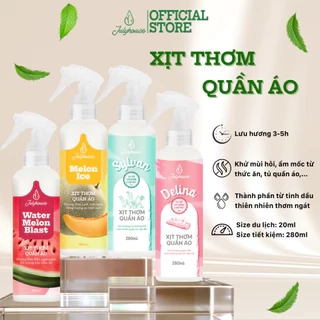 Xịt thơm quần áo JULYHOUSE 20ml/280ml chiết xuất tinh dầu thiên nhiên thơm mát