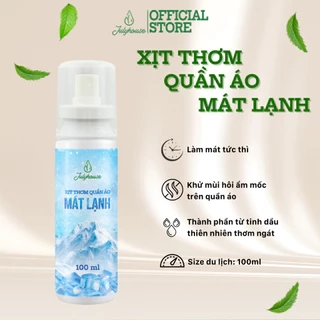 Xịt thơm quần áo mát lạnh cơ thể Julyhouse 100ml giúp hạ nhiệt ngày oi bức mùi hương tinh dầu bạc hà