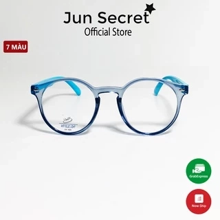 Gọng kính cận trẻ em Jun Secret siêu dẻo chống gãy, tròng chống bụi, chống tia UV an toàn cho bé JS0035