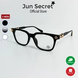 Gọng kính mắt nam nữ thời trang Jun Secret chất liệu nhựa mắt vuông dày dặn JS6A14