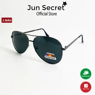 Kính mát nam thời trang Jun Secret gọng kim loại mảnh dáng phi công chống tia UV JSMake
