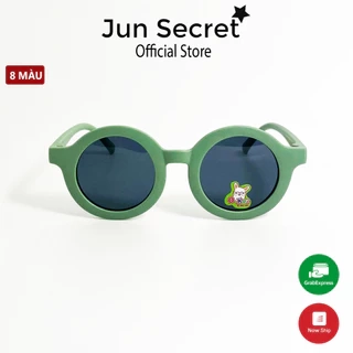 Kính mát trẻ em thời trang Jun Secret gọng tròn nhựa dẻo chống tia UV cao cấp dành cho bé trai và bé gái JS11065
