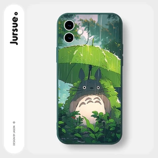 Ốp lưng JURSUE mềm chống bẩn hoạt hình ngầu nam đen Cho iPhone 16 15 14 13 12 11 Pro Max SE 2020 X XR XS ip 8 7 Plus Y3759