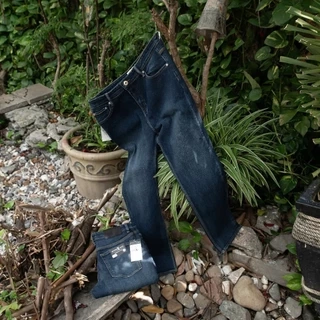 D66 Quần Dài Jeans Xanh Đơn Giản Justmen Phong Cách Thời Thương