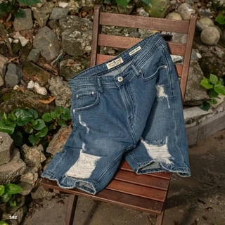 Quần Short Jeans Nam Rách Cao Cấp JUSTMEN Form Slim