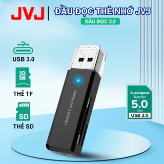 Đầu Đọc Thẻ Nhớ JVJ USB 3.0, Đầu Đọc Thẻ Nhớ SD/TF/Micro SD Tương Thích Với Laptop, Máy Tính,...