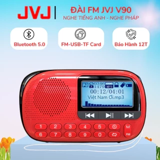 Loa Đài JVJ V90 Đài FM, Hỗ Trợ Thẻ Nhớ, Bluetooth, USB, Học Tiếng Anh, Nghe Pháp - Bảo Hành 12 Tháng