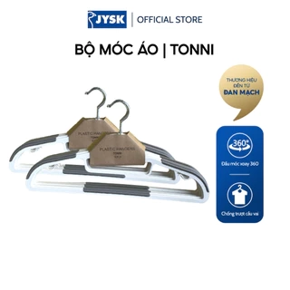 Bộ 10 móc áo | JYSK Tonni | nhựa màu xám trắng | 41.5x23x0.6 cm