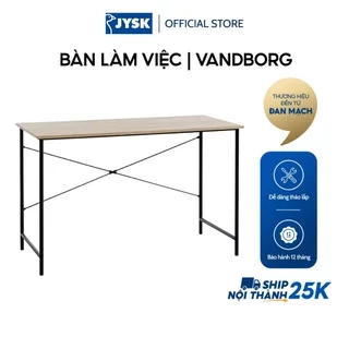 Bàn làm việc | JYSK Vandborg | gỗ công nghiệp khung kim loại xám/đen | 120x75x60cm