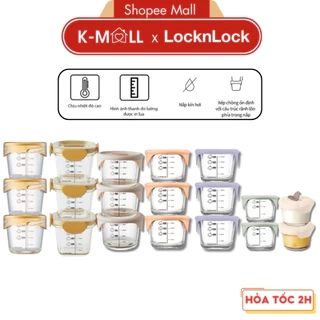 Hộp thủy tinh đựng thức ăn dặm cho bé LocknLock có vạch chia 230ml LLG508S3 LLG509S3 280ml LLG542S3IVY LLG510S3 - K-MALL