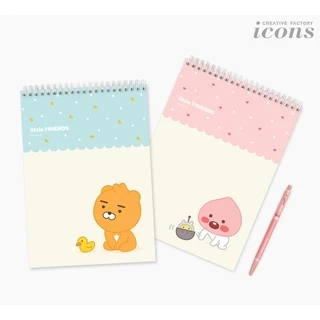 Sổ tay lò xo B5 Spring Note Apeach, Ryan, Muzi, Tube Kakao Friends