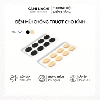 Bộ 8 miếng đệm mũi chống trượt cho kính bằng mút xốp eva siêu mềm KAMI NACHI