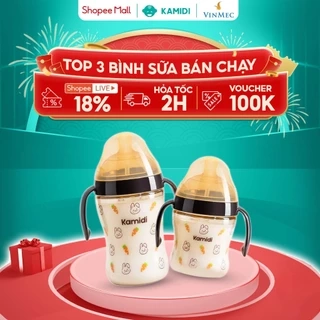 Bình Sữa Kamidi Chất Liệu PPSU Cao Cấp An Toàn Cho Bé Sơ Sinh Chống Sặc Và Đầy Hơi Hiệu Quả Bé Ti Được Mọi Tư Thế