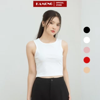 Áo thun ba lỗ nữ KAMONG kiểu dáng croptop A144