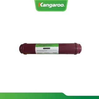 Lõi Lọc số 6 Kangaroo CERAMIC, 2 đầu, thân mầu nâu đỏ, nắp mầu nâu đỏ nối nhanh(XB)
