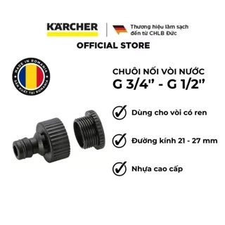 Đầu nối vòi nước có ren G 3/4 với bộ giảm ren G 1/2 - Phù hợp vòi nước có ren đường kính 21 - 27mm