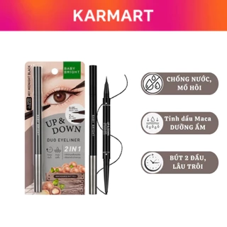 Bút Kẻ Mắt 2 Đầu Siêu Mảnh Baby Bright Up And Down Duo Eyeliner 2 Colors 0.1g+0.35g