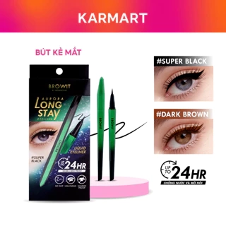 Bút Kẻ Mắt Lâu Trôi Siêu Mảnh Browit Không Vón Cục Kẻ Đều Nét Aurora Long Stay Eyeliner 0.5g 2024