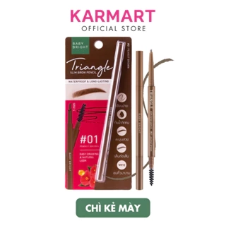 Chì Kẻ Mày Tam Giác Chống Thấm Nước Baby Bright Triangle Slim Brow Pencil 4 Colors 0.7g