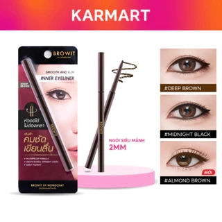 Kẻ Viền Mắt Trong Browit Chống Nước, Chì Kẻ Mắt Dạng Sáp Sắc Nét Smooth And Slim Inner Eyeliner 0.1g
