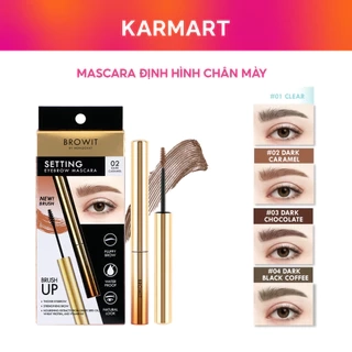 Macara Định Hình Chân Mày Browit Setting EyeBrow Mascara #02 Dark Caramel 2g